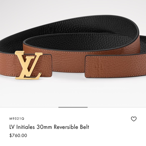 LV Initials Reversible Belt - Picture 7 of 9